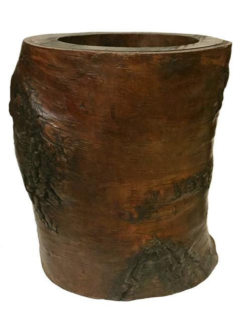 TREE STUMP BRUSH POT OR PLANTER